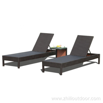 Outdoor Furniture Aluminium Garden Sun Loungers Rattan